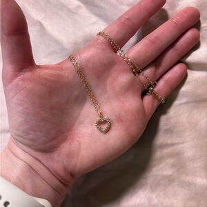 Gold Heart Pendant Necklace